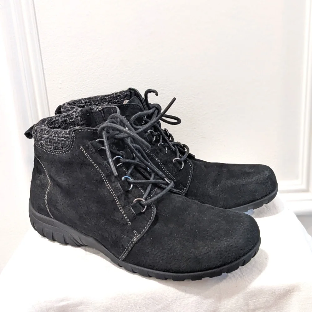 Suede lace up boots by Propet